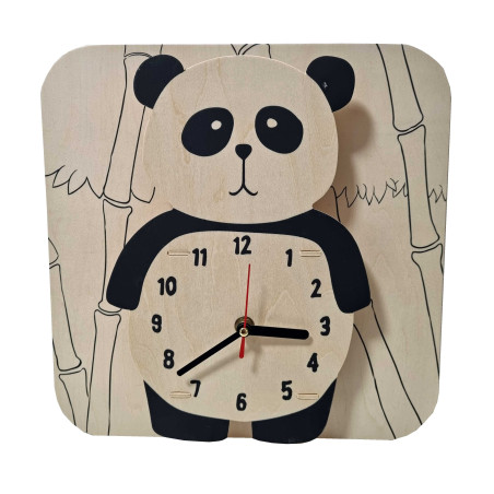 C-9709  Kit panda horloge en bois